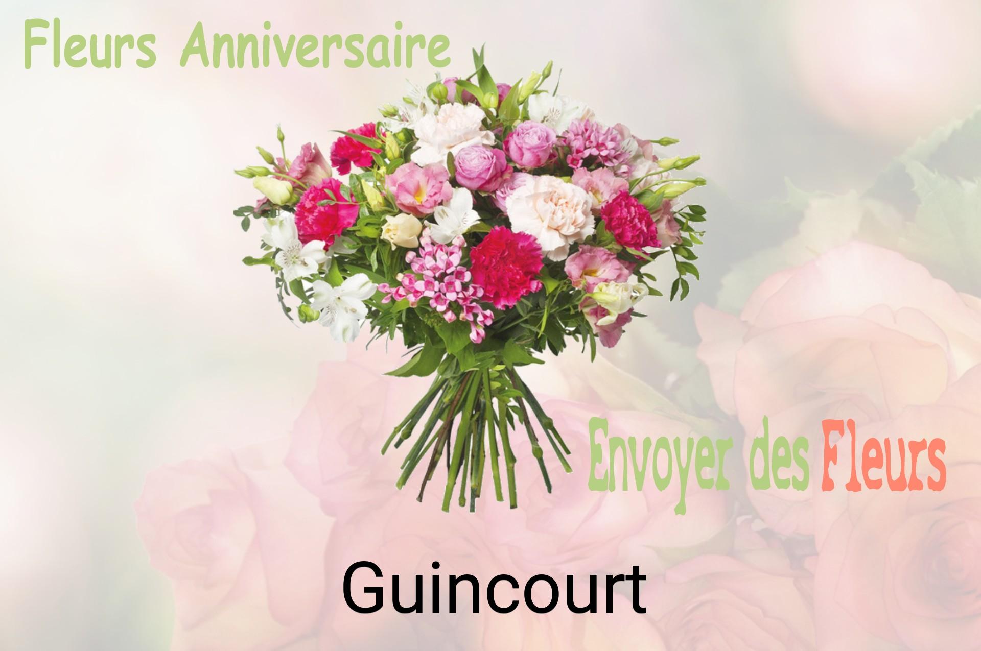 Bouquet de fleurs d’anniversaire livré à Guincourt