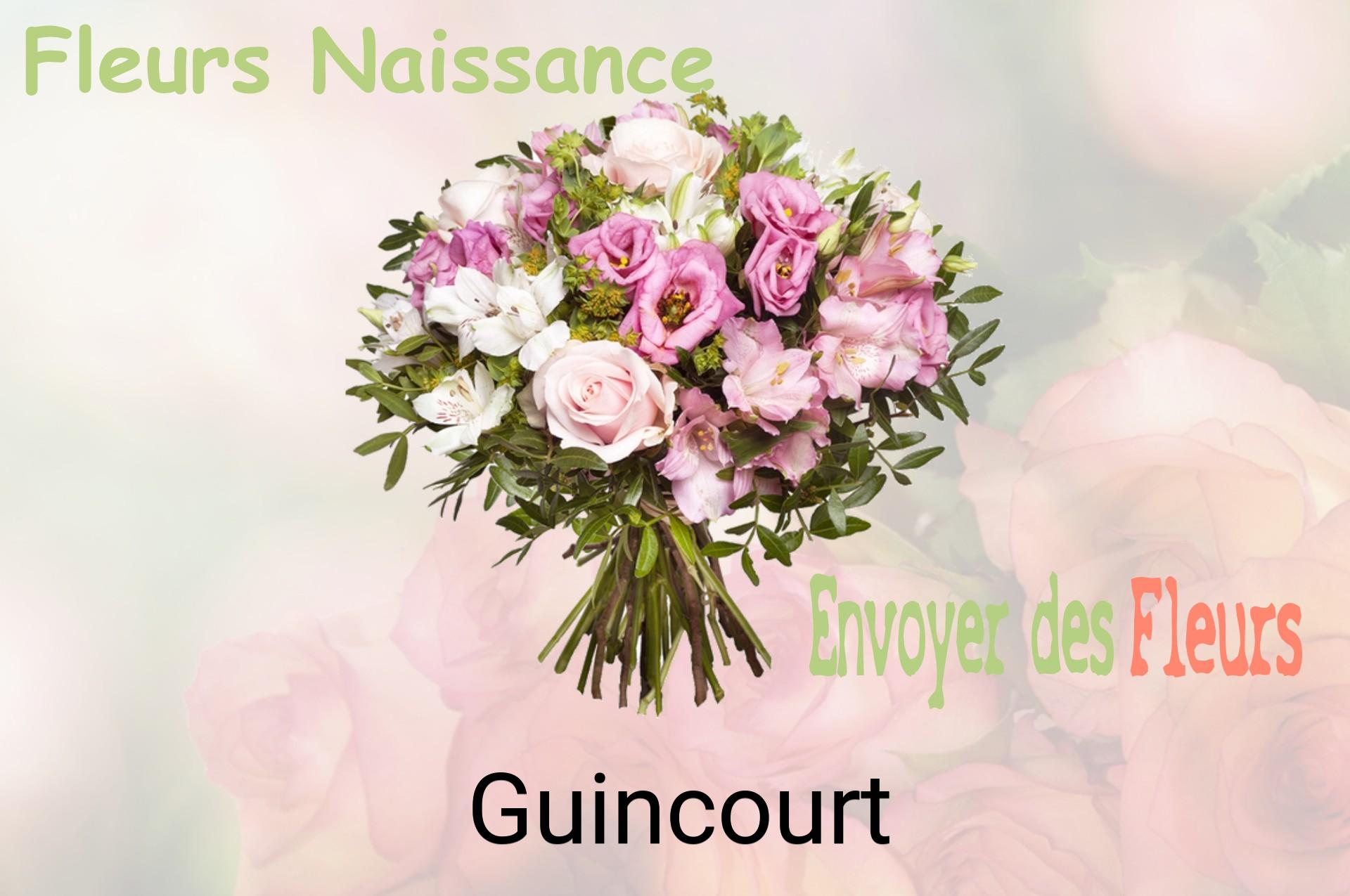 Bouquet de fleurs de naissance livré à Guincourt